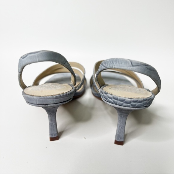 Vince Camuto Savesha Leather Strappy Heeled Sandals Pale Blue Size 7 - Picture 8 of 10